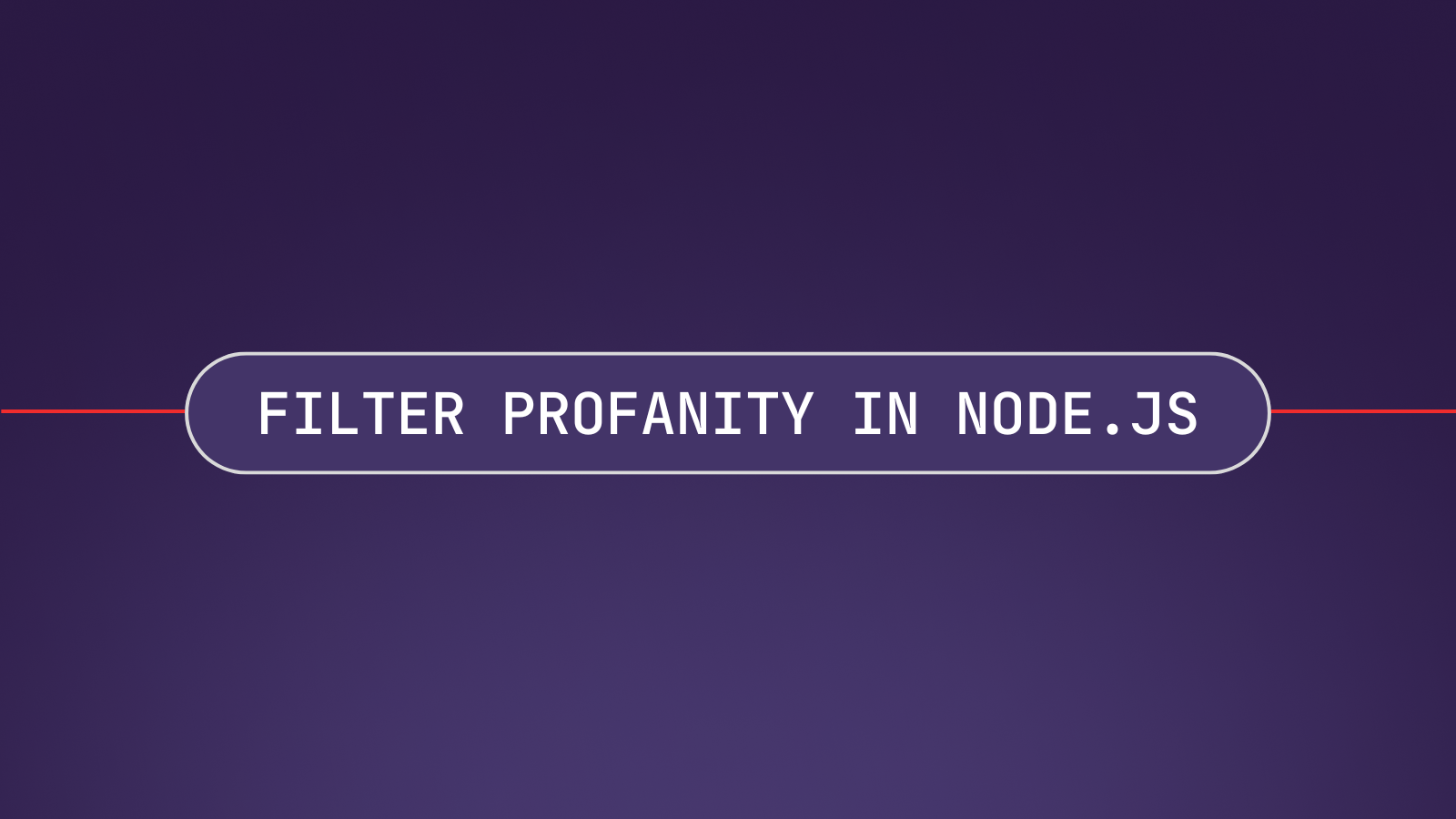 Filter profanity in Node.js