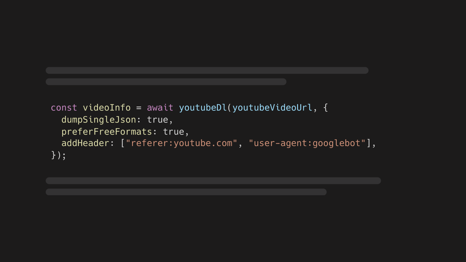 JavaScript code to retrieve information from a YouTube video