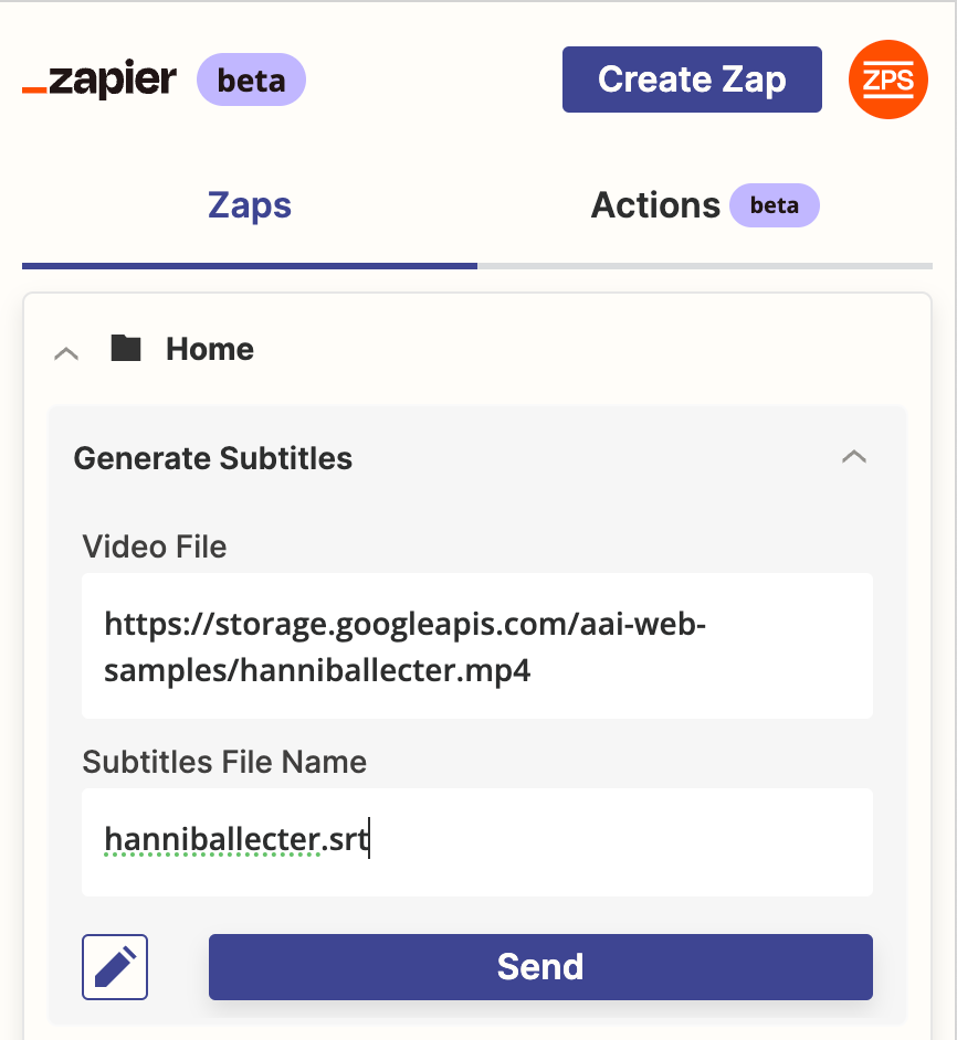 Zapier Chrome extension fill out Zap fields