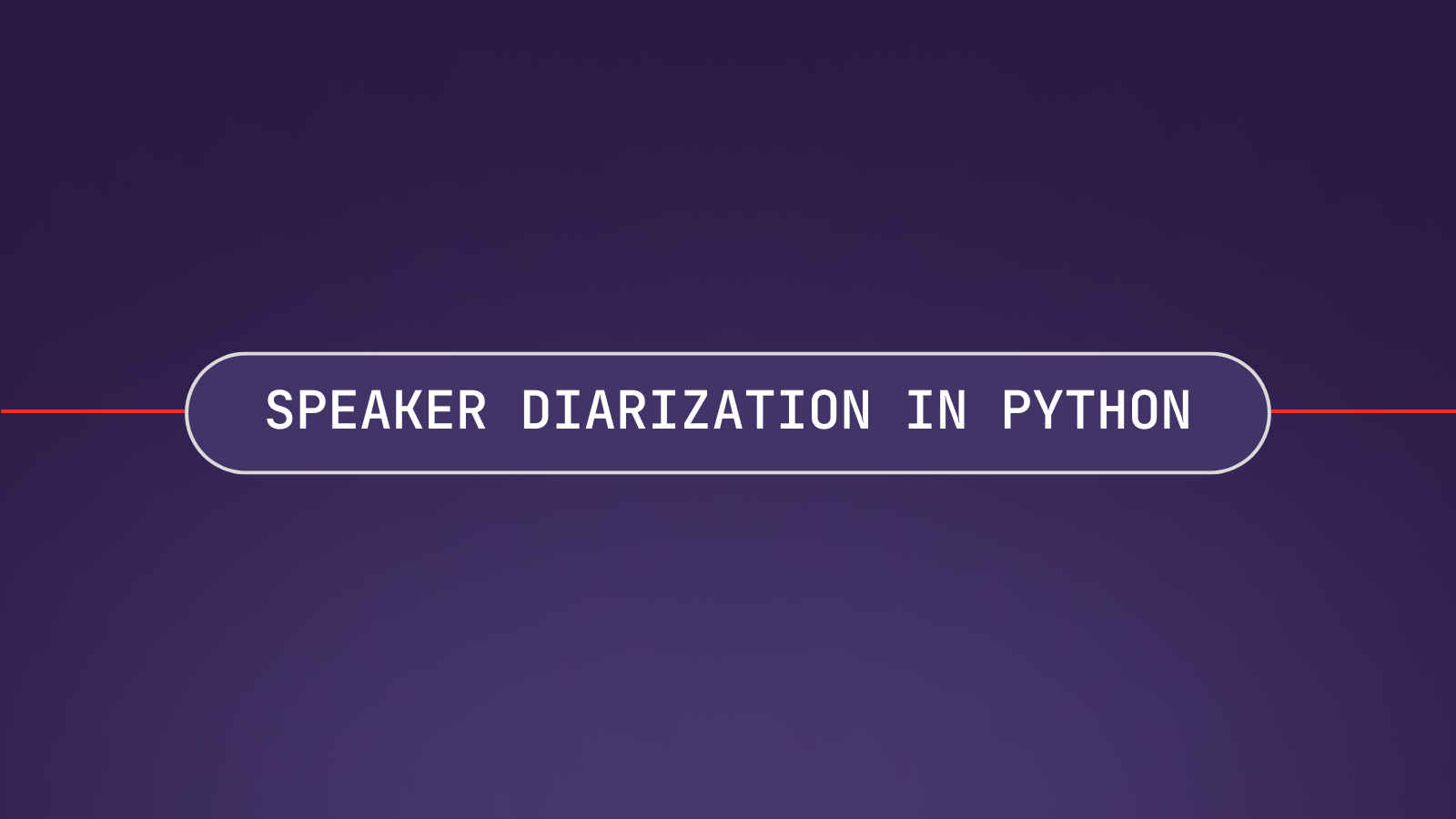 How to perform Speaker Diarization in Python